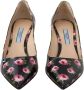 Prada Zwarte Leren Bloemen Hakken Stiletto's Pumps Multicolor Dames - Thumbnail 6