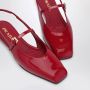 Prada Rode Slingback Platte Schoenen - Thumbnail 2