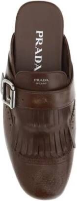 Prada Sandaal met franjes van leer met gespsluiting
