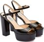 Prada Verhoog je stijl met leren platform sandalen Zwart Dames - Thumbnail 2