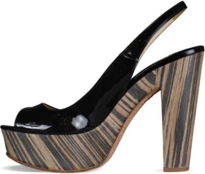 Prada Hoge hakken platform sandalen Zwart Dames