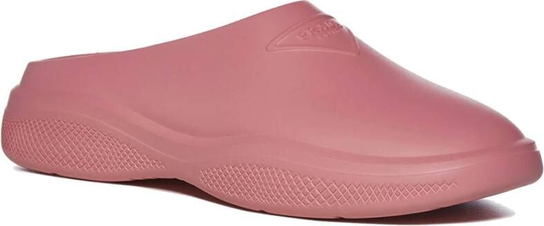 Prada Comfortabele Rubberen Muiltjes Roze Dames