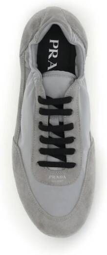 Prada Sneakers met logo en suède details