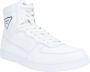 Prada Hoge Top Leren Sneakers voor Mannen White Heren - Thumbnail 2