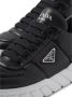 Prada Zwarte Gevoerde Leren Sneakers Black Heren - Thumbnail 2