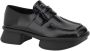 Prada Sole Black Flat Shoes With Glossy Finish And Moder in zwart - Thumbnail 3