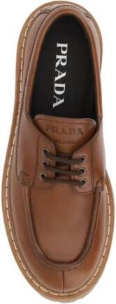 Prada Stijlvolle leren veterschoenen Brown Dames