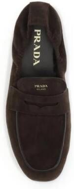 Prada Suède Horsebit Loafers met Rubberen Zool