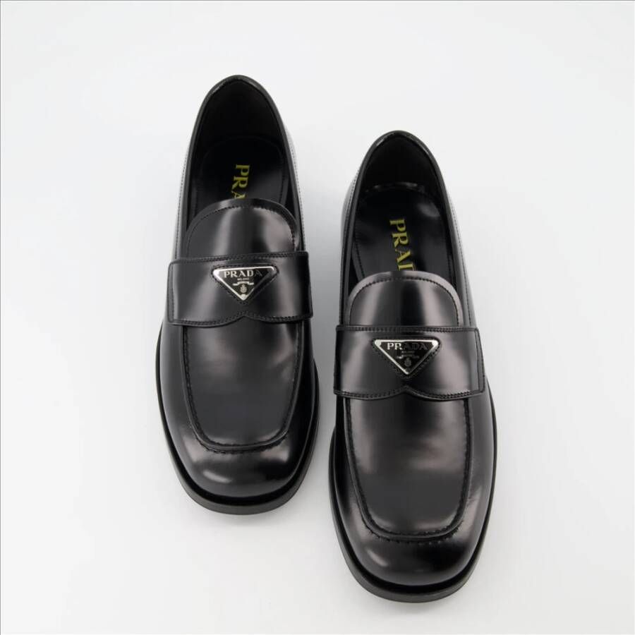 Prada Mocassins met driehoekig logo Black Heren - Foto 3
