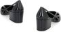 Prada Uitgesneden Leren Pumps met Blokhak - Thumbnail 2