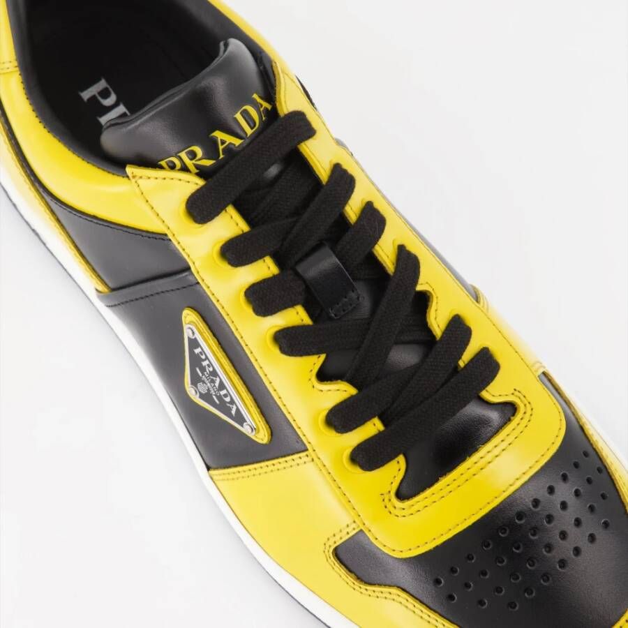 Prada Urban Leren Sneakers Yellow Heren