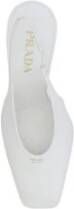Prada Vierkante Neus Leren Slingback Pumps White Dames