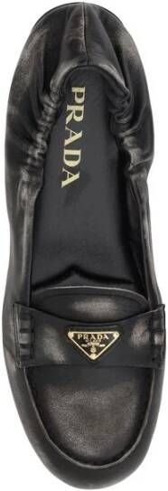 Prada Vintage-effect Leren Loafers