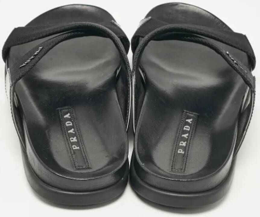 Prada Vintage Pre-owned Canvas sandals Black Heren