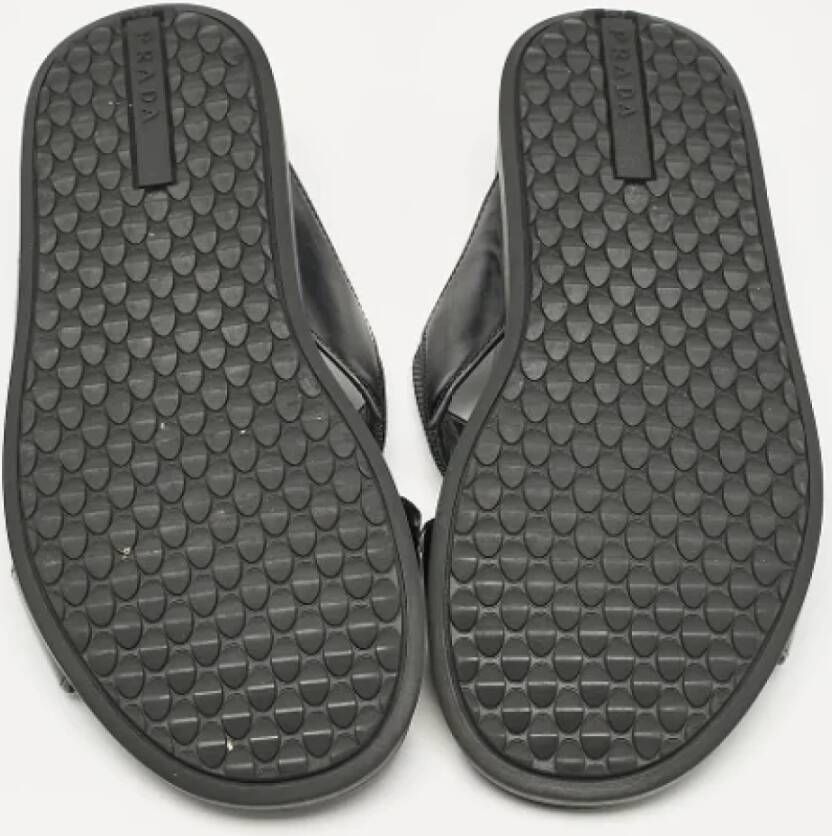 Prada Vintage Pre-owned Canvas sandals Black Heren