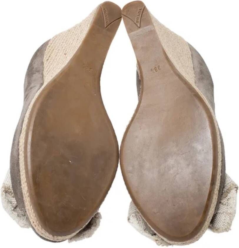Prada Vintage Pre-owned Canvas sandals Green Dames