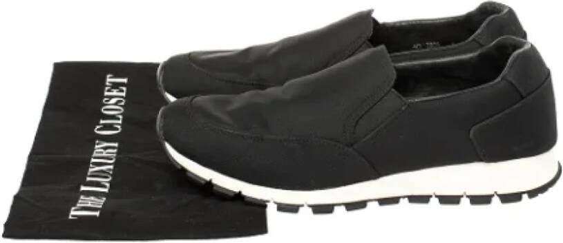 Prada Vintage Pre-owned Canvas sneakers Black Dames