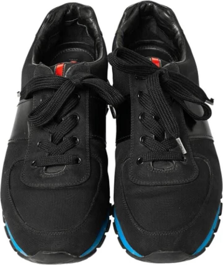 Prada Vintage Pre-owned Canvas sneakers Black Dames