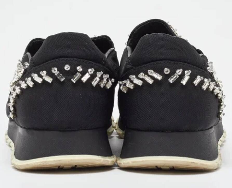 Prada Vintage Pre-owned Canvas sneakers Black Dames