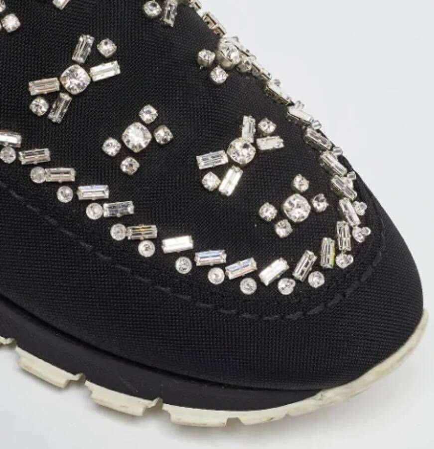 Prada Vintage Pre-owned Canvas sneakers Black Dames