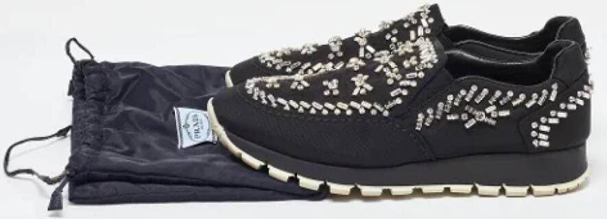 Prada Vintage Pre-owned Canvas sneakers Black Dames