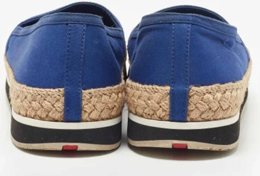 Prada Vintage Pre-owned Canvas sneakers Blue Dames
