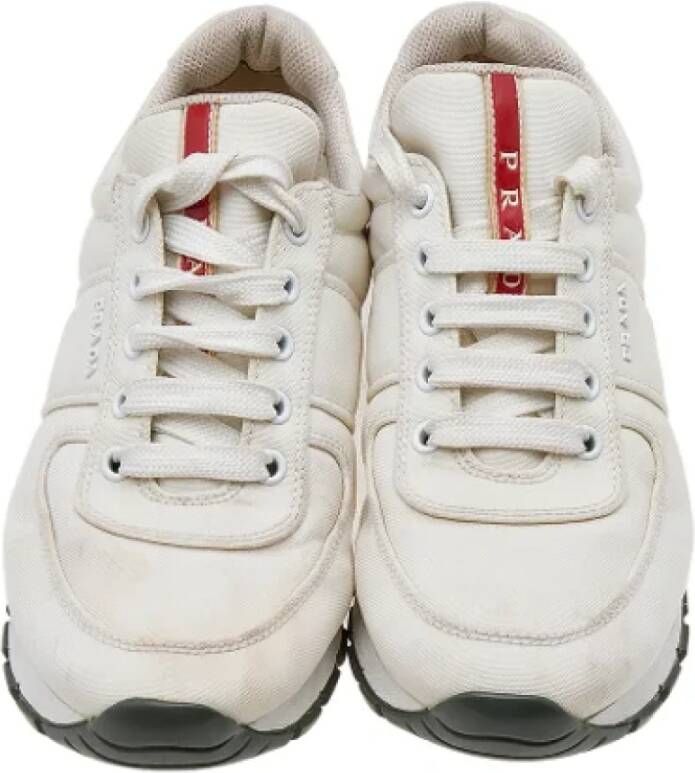 Prada Vintage Pre-owned Canvas sneakers White Dames