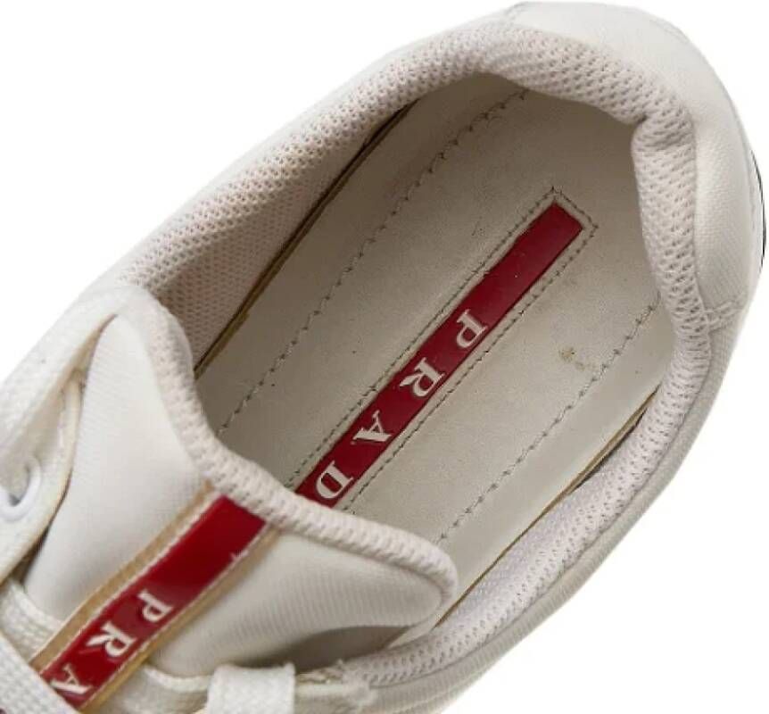 Prada Vintage Pre-owned Canvas sneakers White Dames