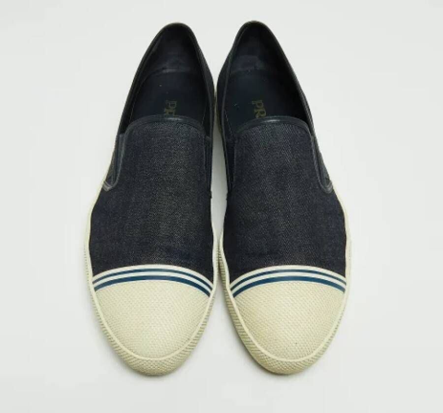 Prada Vintage Pre-owned Denim sneakers Blue Dames