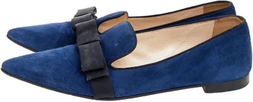 Prada Vintage Pre-owned Fabric flats Blue Dames