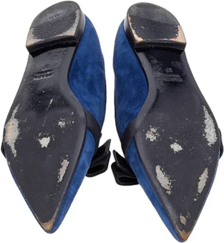 Prada Vintage Pre-owned Fabric flats Blue Dames