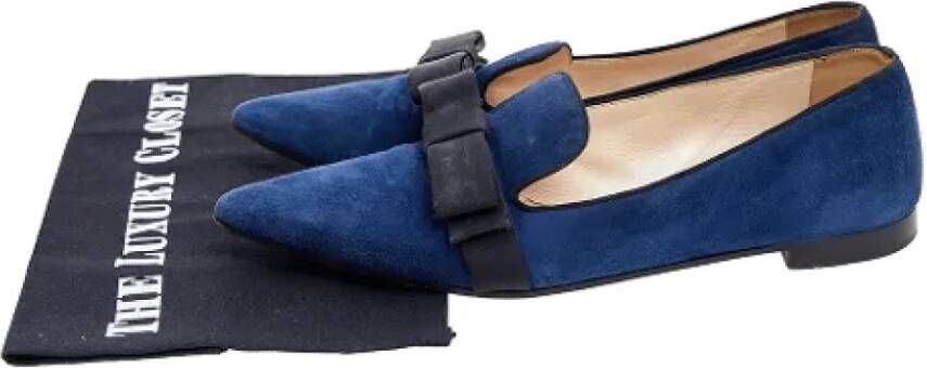 Prada Vintage Pre-owned Fabric flats Blue Dames