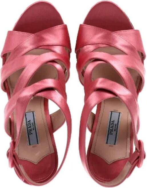 Prada Vintage Pre-owned Fabric flats Pink Dames