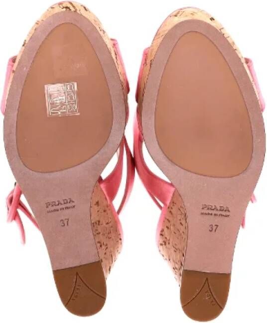 Prada Vintage Pre-owned Fabric flats Pink Dames