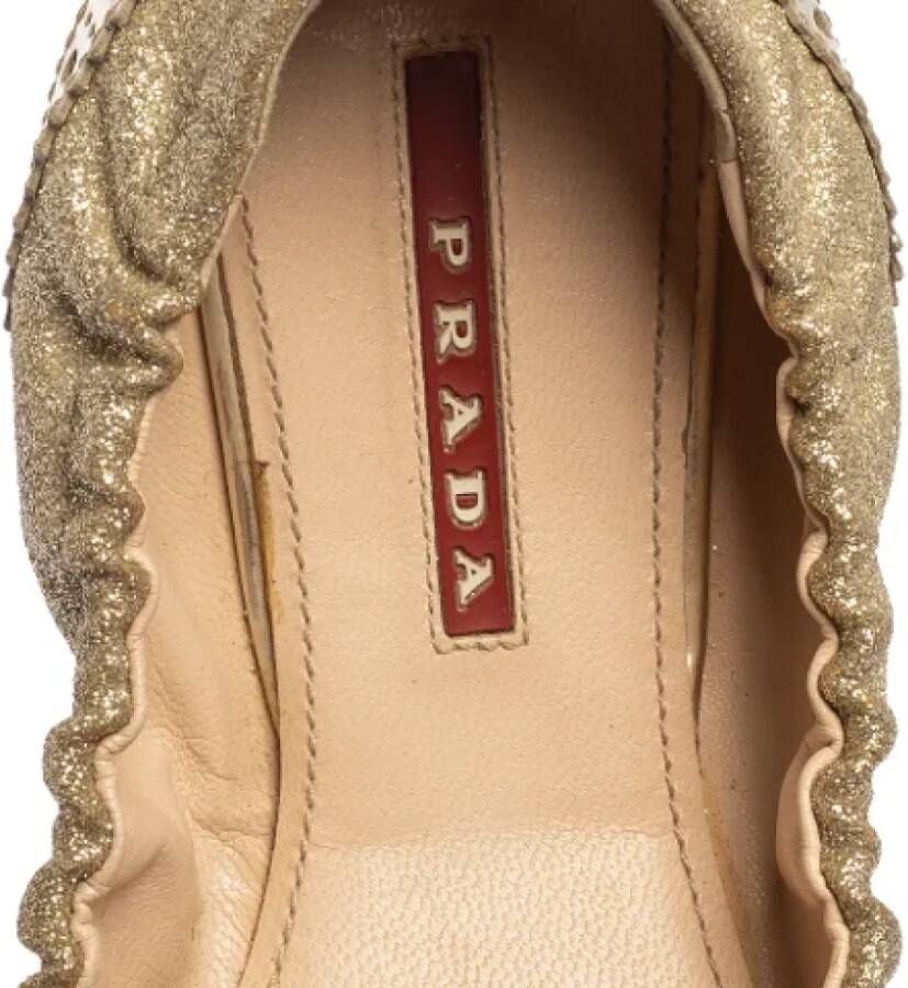 Prada Vintage Pre-owned Fabric flats Yellow Dames
