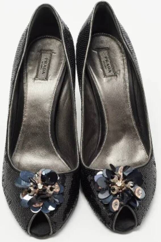 Prada Vintage Pre-owned Fabric heels Black Dames