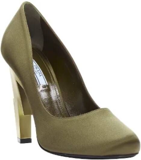 Prada Vintage Pre-owned Fabric heels Green Dames