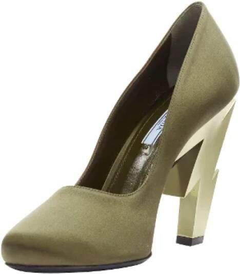 Prada Vintage Pre-owned Fabric heels Green Dames