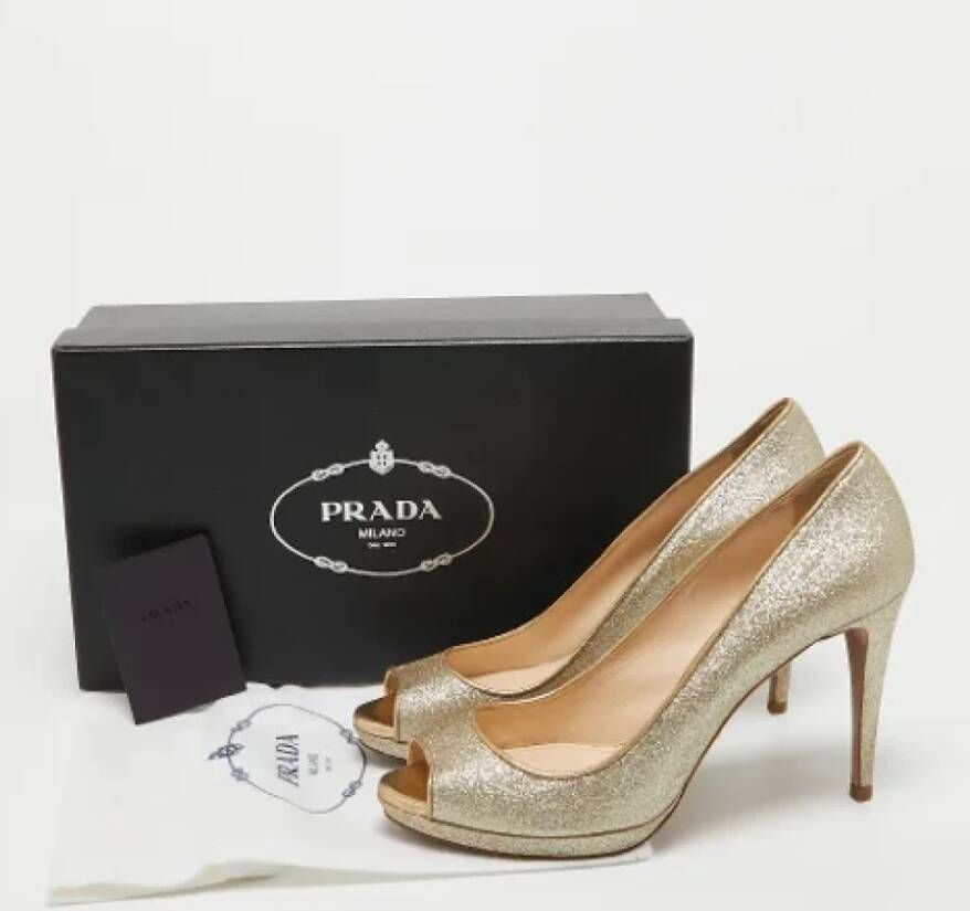 Prada Vintage Pre-owned Fabric heels Yellow Dames