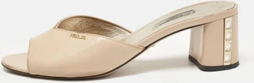Prada Vintage Pre-owned Fabric sandals Beige Dames