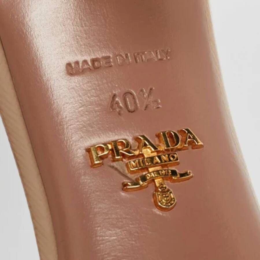 Prada Vintage Pre-owned Fabric sandals Beige Dames