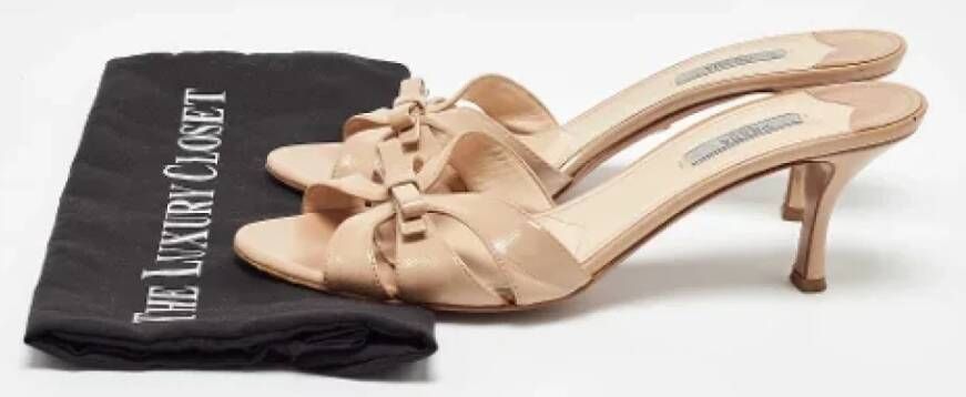 Prada Vintage Pre-owned Fabric sandals Beige Dames