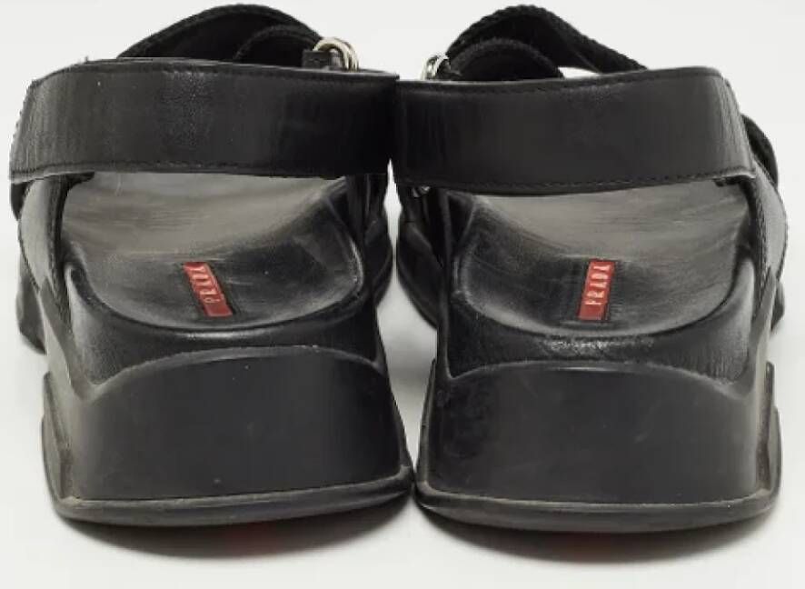 Prada Vintage Pre-owned Fabric sandals Black Dames