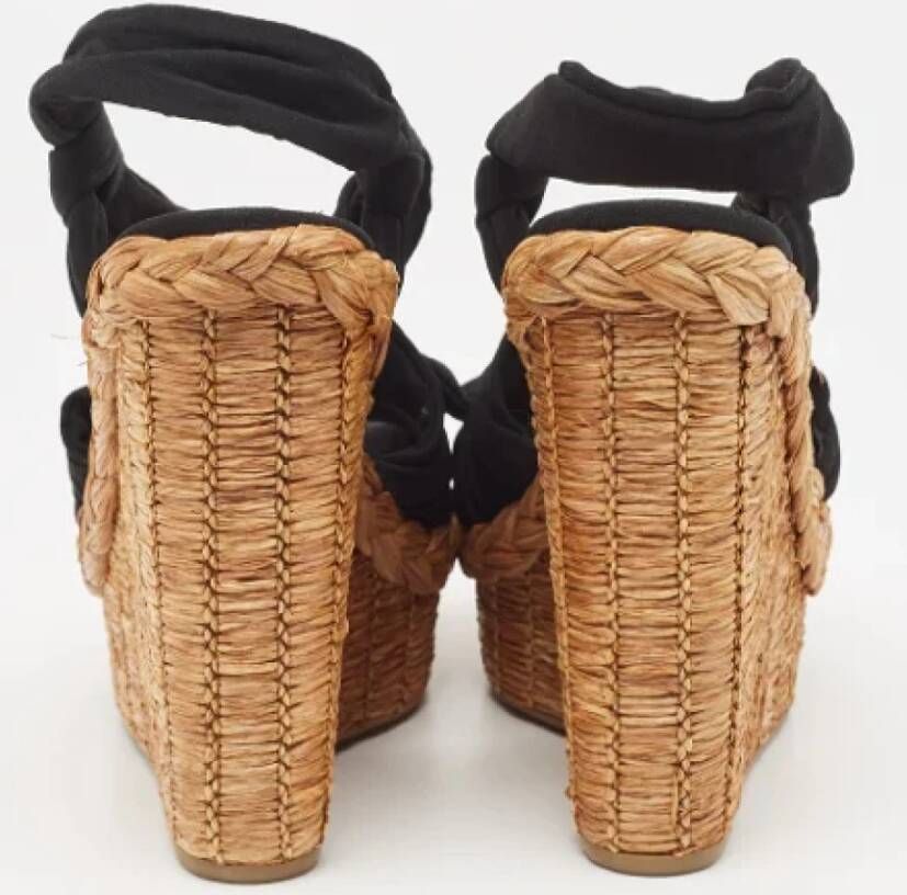 Prada Vintage Pre-owned Fabric sandals Black Dames