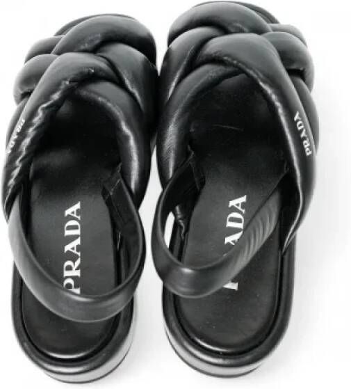 Prada Vintage Pre-owned Fabric sandals Black Dames
