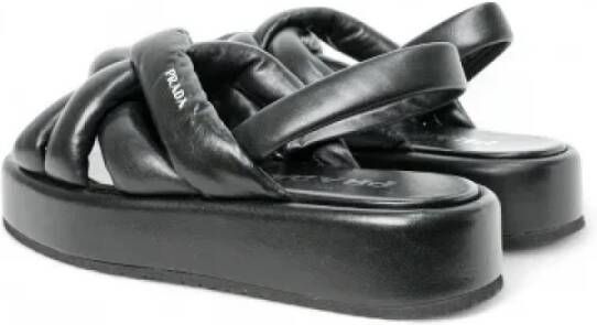 Prada Vintage Pre-owned Fabric sandals Black Dames