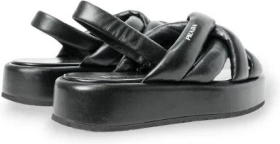 Prada Vintage Pre-owned Fabric sandals Black Dames