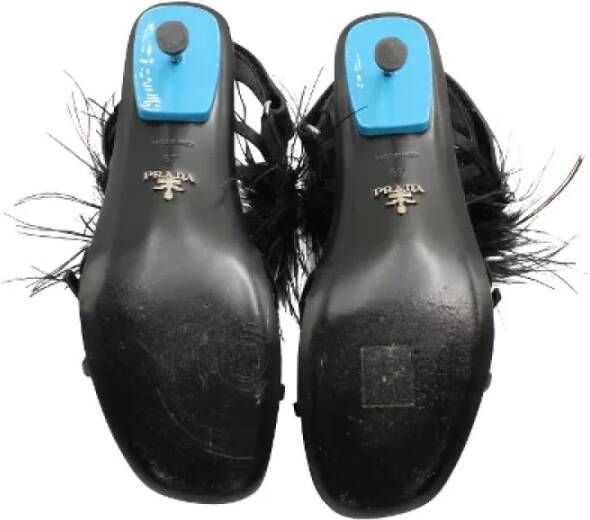 Prada Vintage Pre-owned Fabric sandals Black Dames