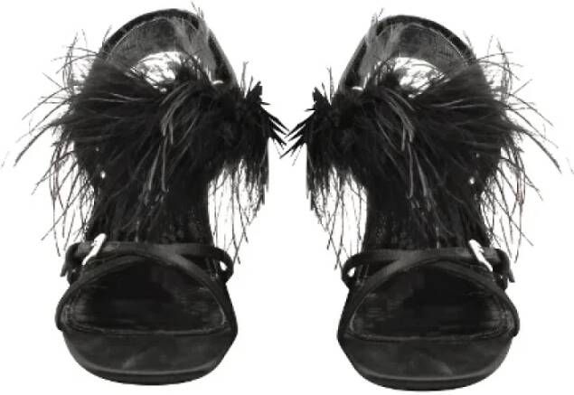Prada Vintage Pre-owned Fabric sandals Black Dames