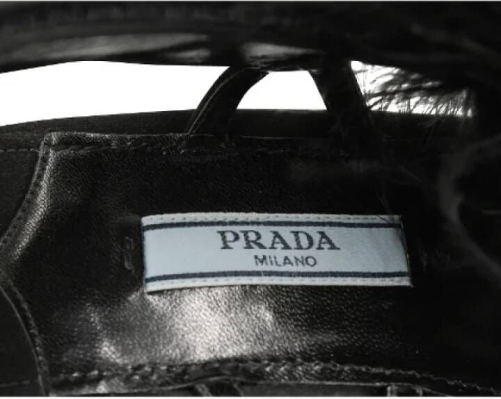 Prada Vintage Pre-owned Fabric sandals Black Dames